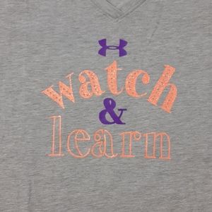 NWT Girl’s “Watch & Learn” Under Armour Heat Gear Loose Fit